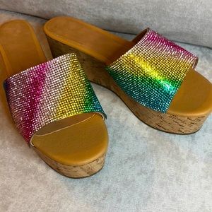 Bling rainbow slides